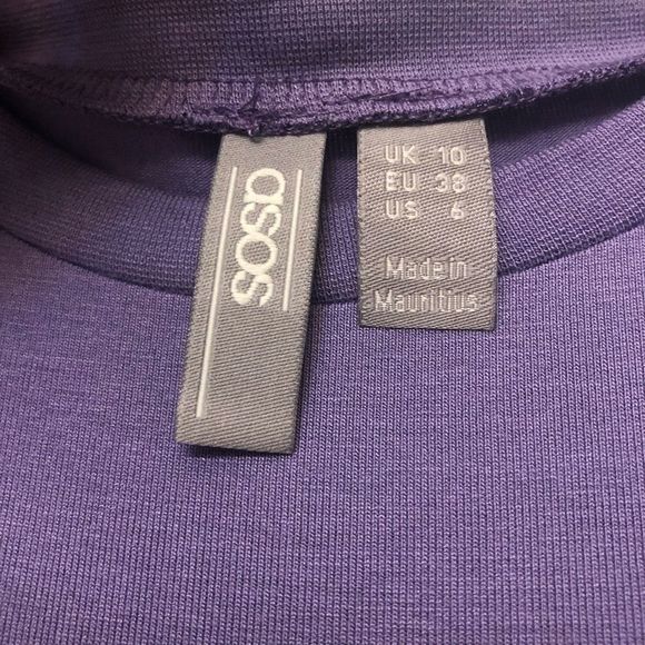 ASOS tiered smock t-shirt midi maxi cotton boho dress purple ash short sleeve -6 - Picture 7 of 16